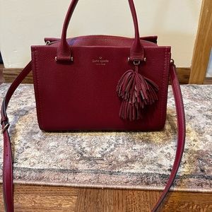 Kate spade dark red satchel medium/large.